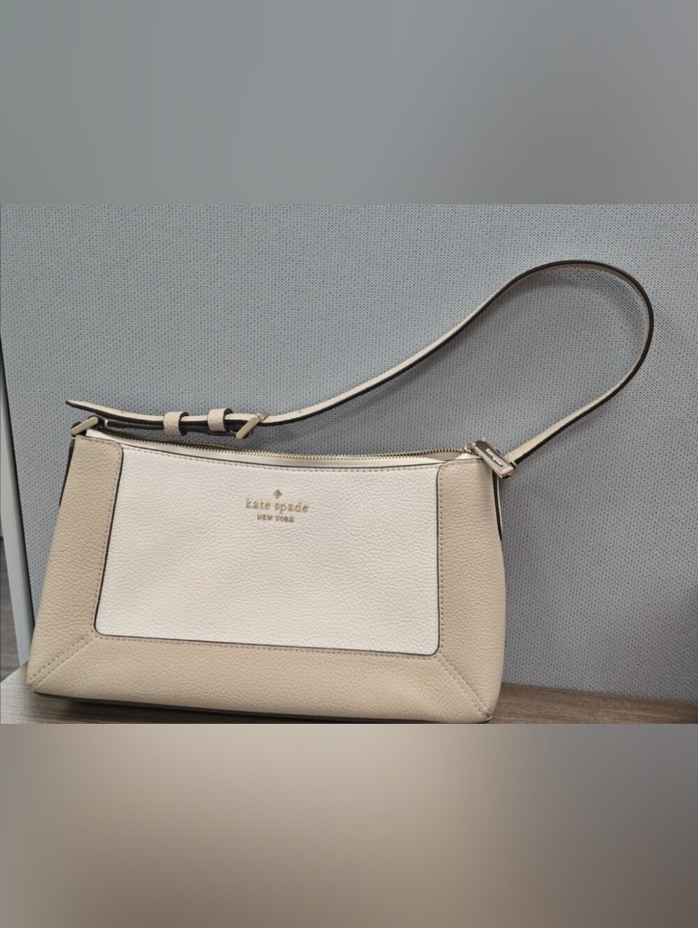 kate spade Two-Tone Beige & Cream Crossbody New York Lena Small Shoulder Bag